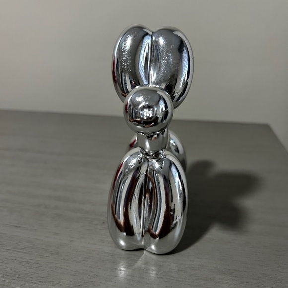 GP Edition Silver Metallic Balloon Dog Figurine Art Statue 4" H - Picture 7 of 7